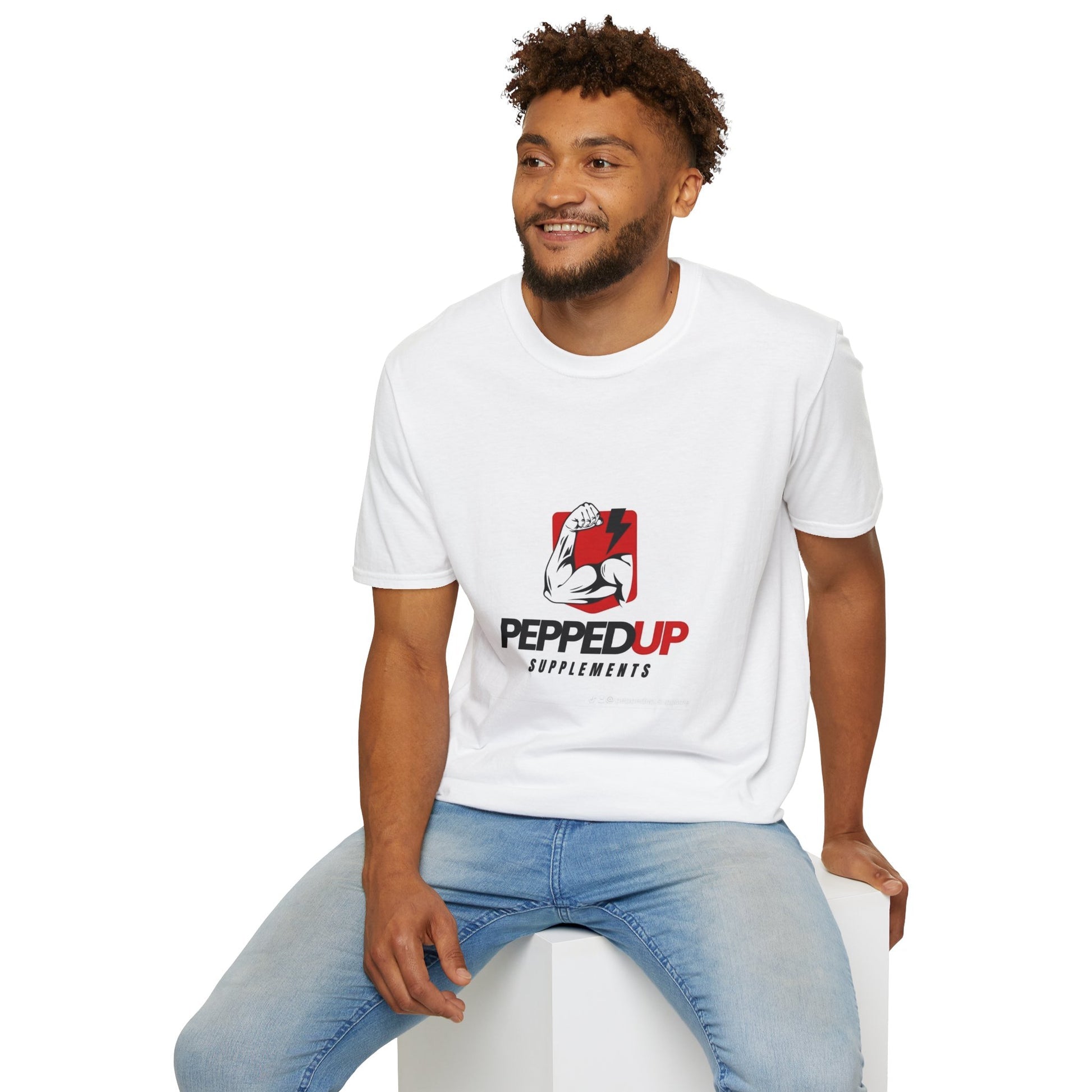 PeppedUp Supplements Muscle Logo T-Shirt — Athletic Gym Tee