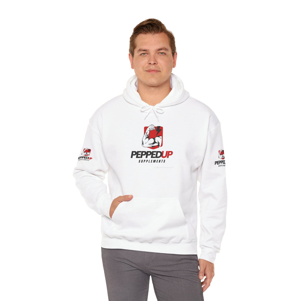 PeppedUp Supplements Hoodie — Muscle Logo Athletic Pullover