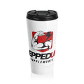 Muscle Bolt Stainless Steel Travel Mug — 'Pumped' Gym Energy Coffee Tumbler