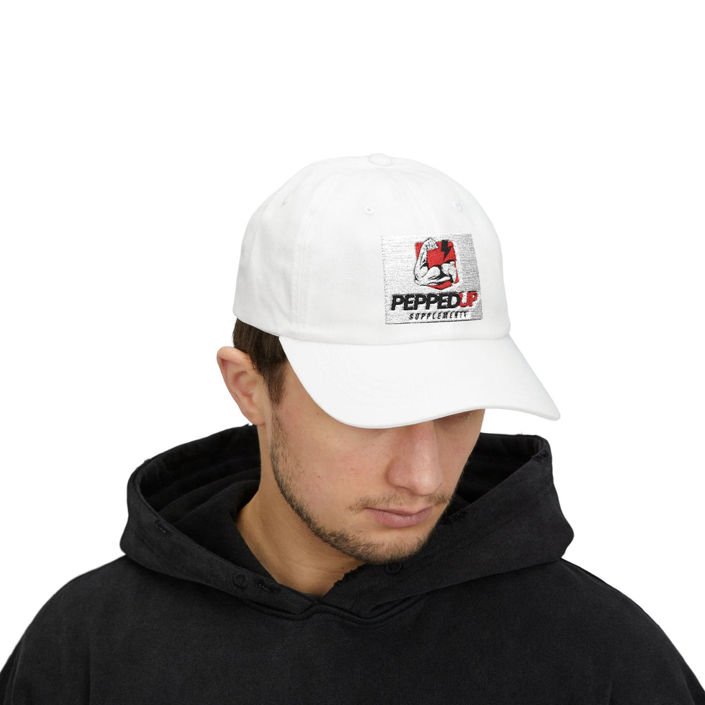 PeppedUp Supplements Classic Dad Cap — Fitness Logo Trucker Hat